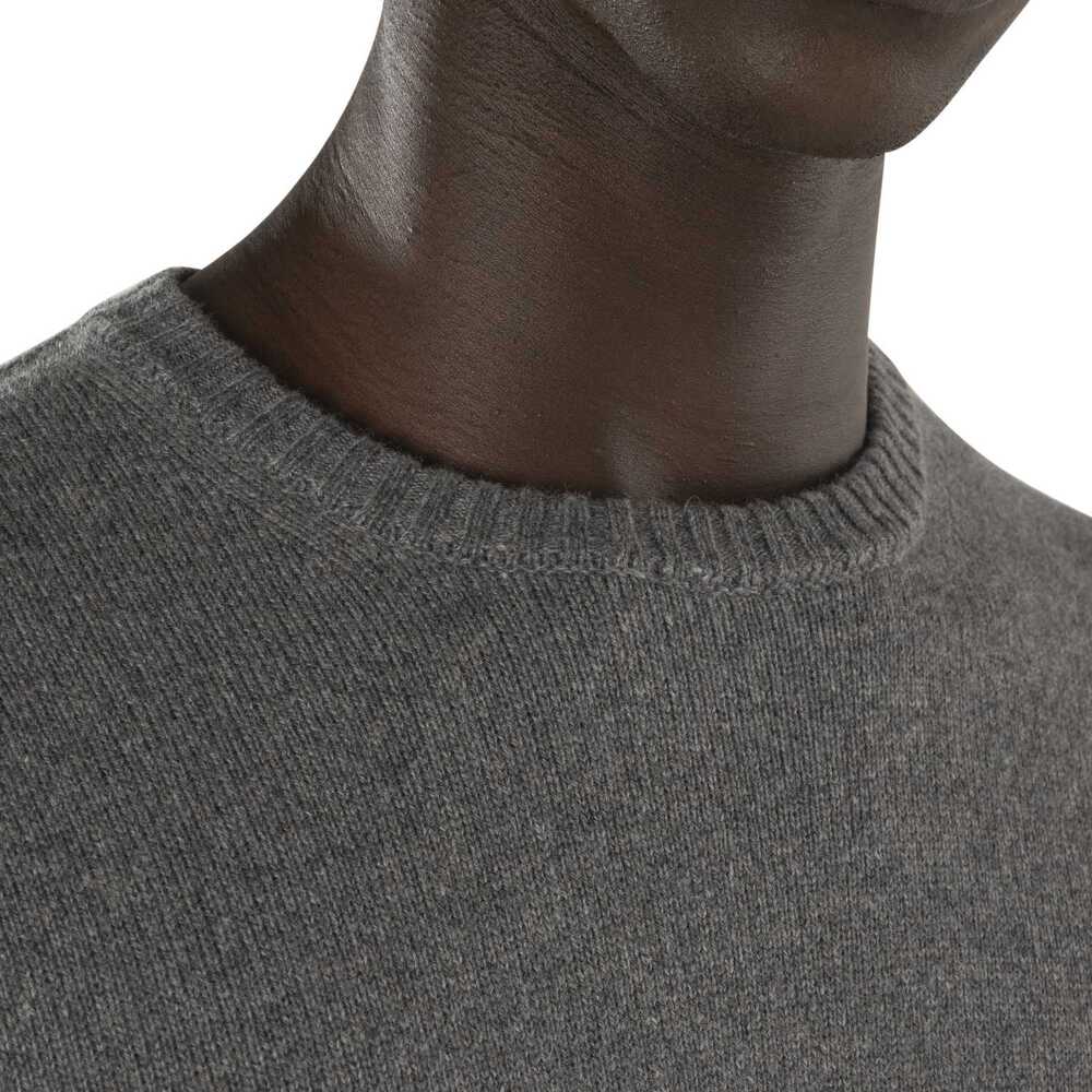 Basic eco-cashmere sweater, grey, size xxl