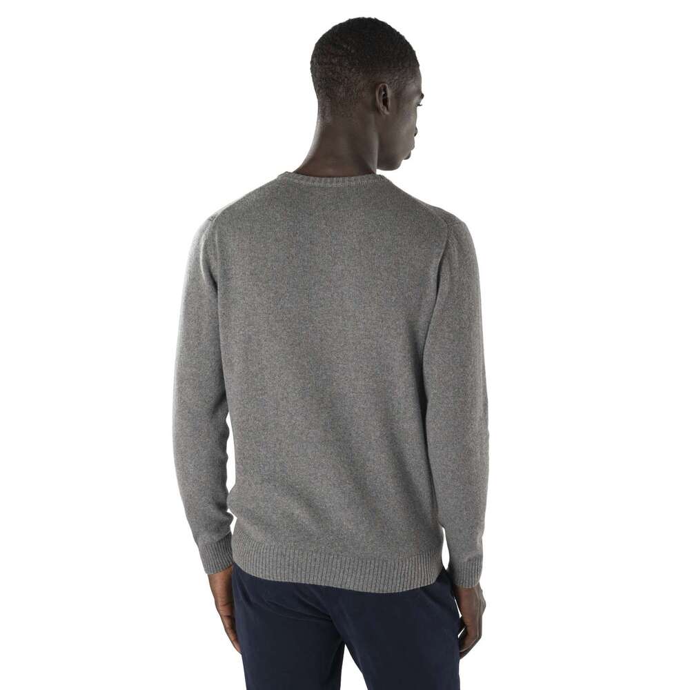 Basic eco-cashmere sweater, grey, size 3xl