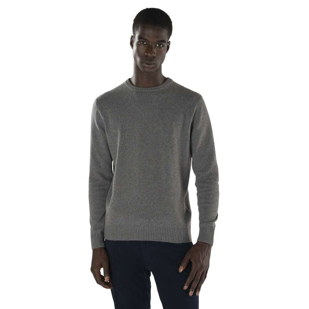 Basic eco-cashmere sweater, grey, size l