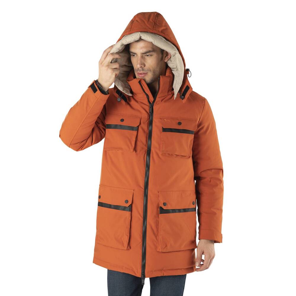 Arctic jacket with pockets, orange, size xl
