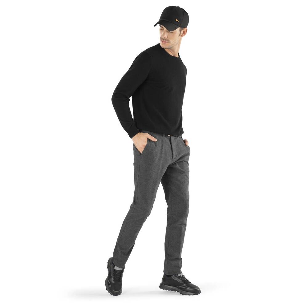 Basic cashmere sweater, black, size xxl