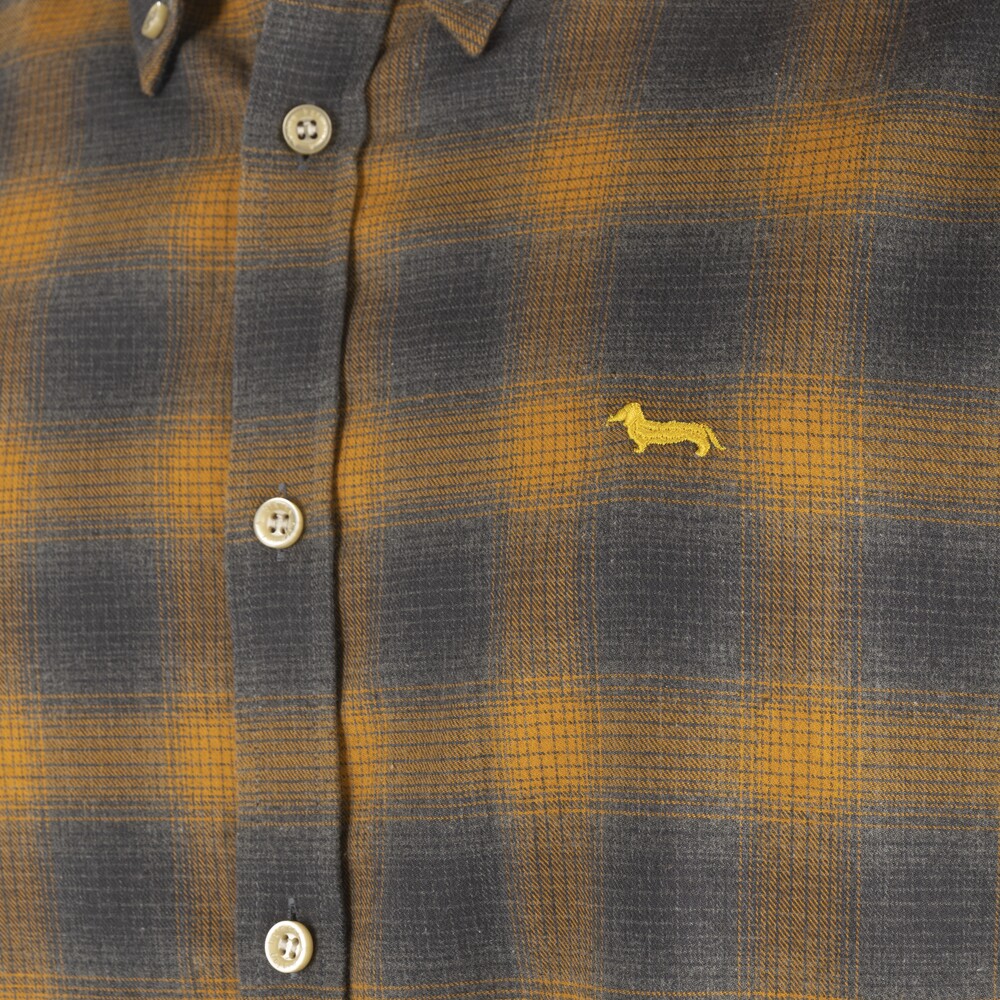 Check flannel shirt, yellow, size s
