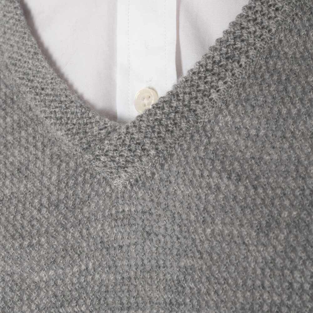 Basket-stitch sweater, grey, size xl