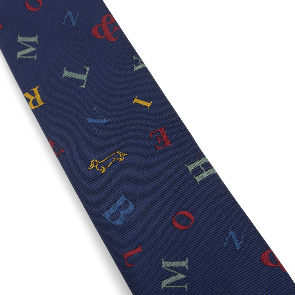 Blaine jacquard tie, blue, size uni