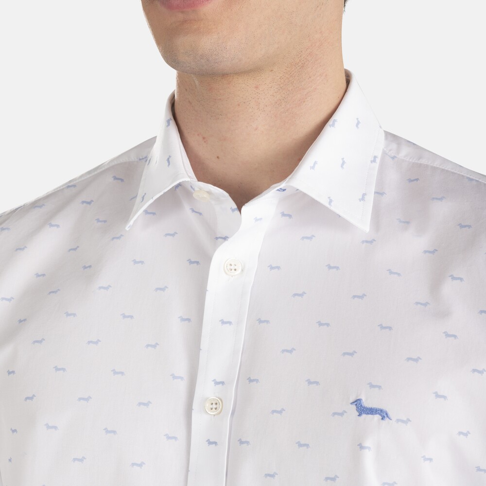 Cotton shirt with dachshunds all over
