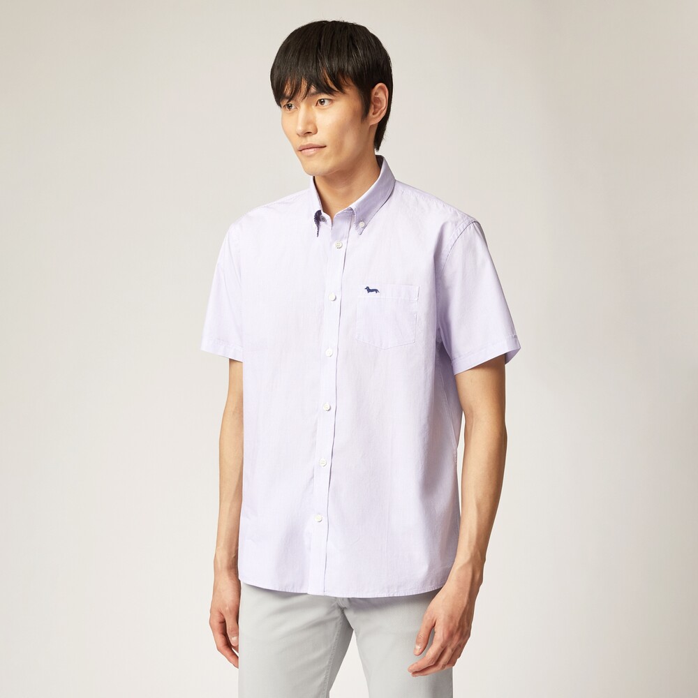 Short-sleeved organic cotton shirt