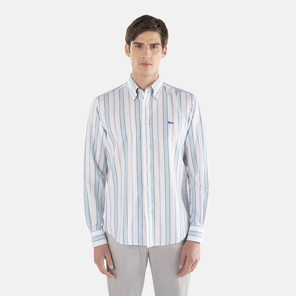 light blue striped shirt