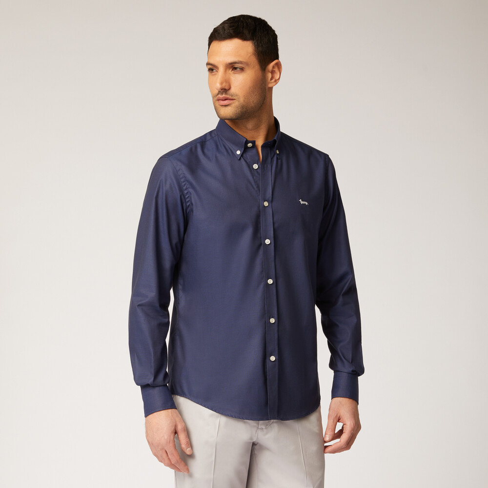 comestible Morgue computadora Camisa de algodón corte regular, Azul marino, talla XXL, 543747016 | Harmont  & Blaine