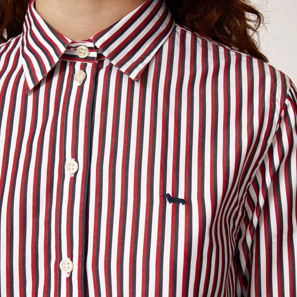 Prisma sporting club striped cotton shirt, Red, size 36, 543752003 |  Harmont & Blaine