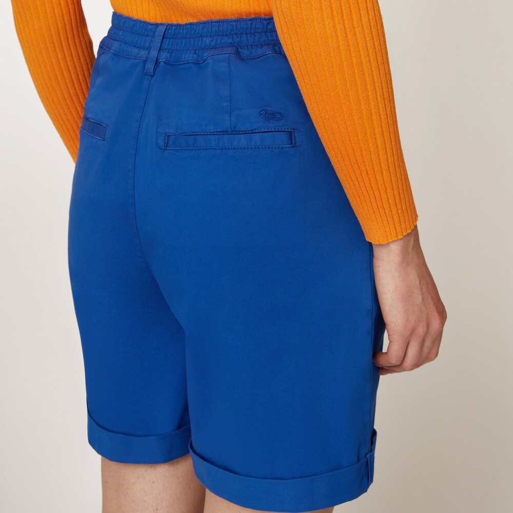 Bermuda shorts with elastic at the back , Cobalt blue, size 36