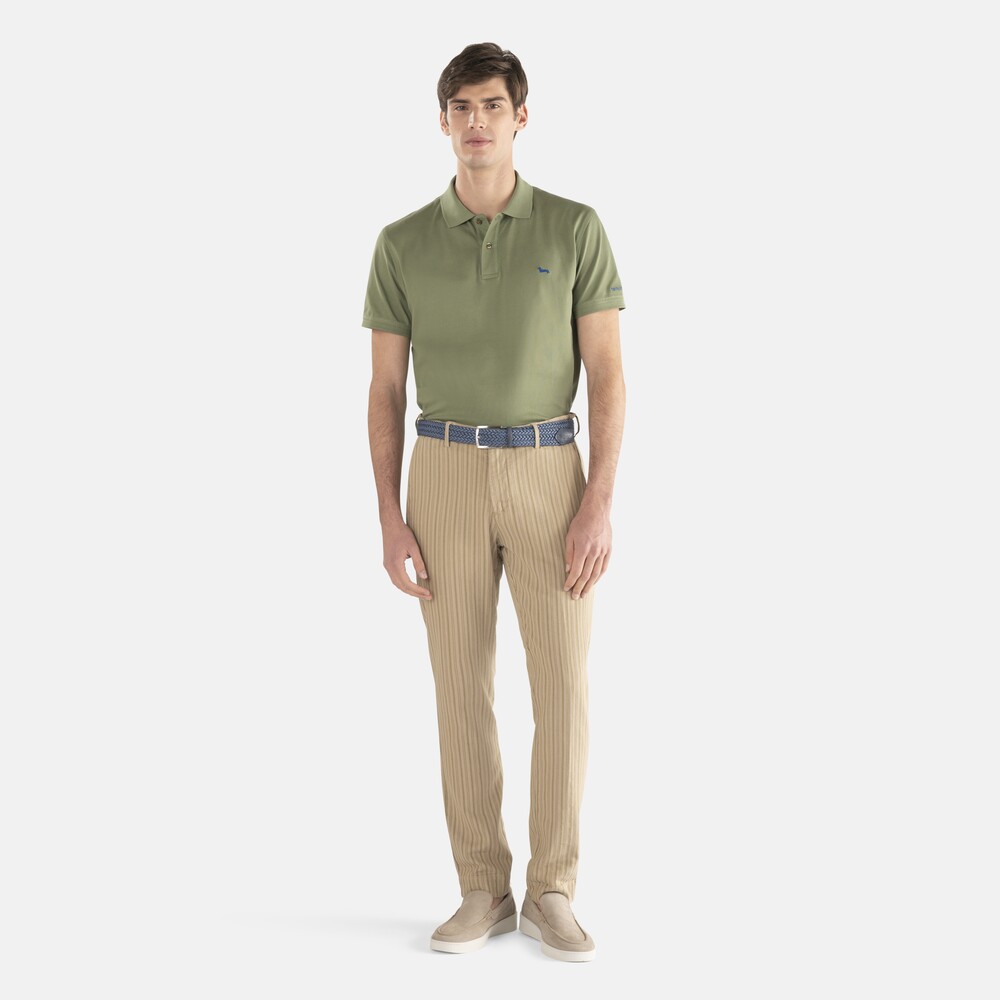 Desert oasis linen & cotton trousers, Green, size 46