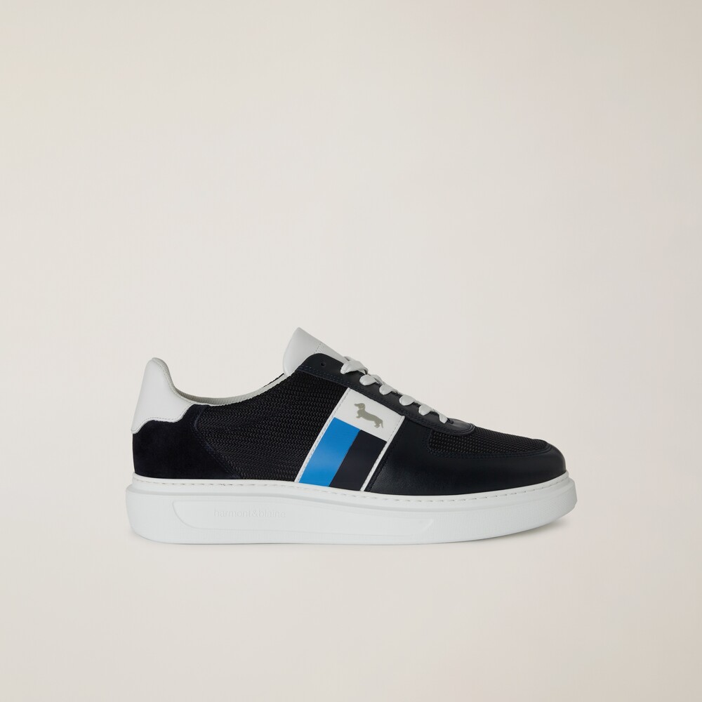 Tennis sneakers with side band, Blue, size 39