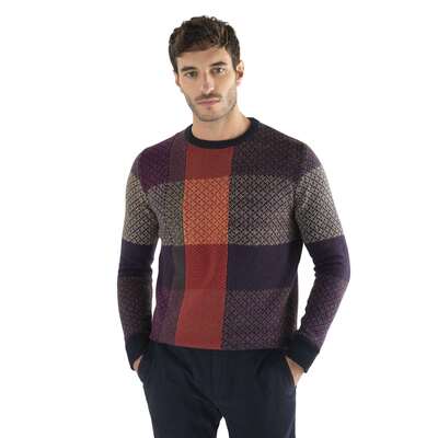 Harmont & Blaine - Check jacquard sweater