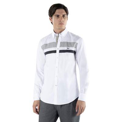 Harmont & Blaine - Shirt with striped inserts