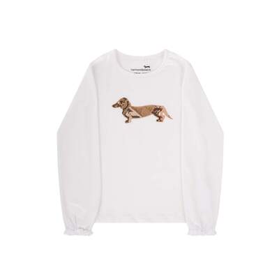 Harmont & Blaine - Jersey t-shirt with patchwork dachshund embroidery