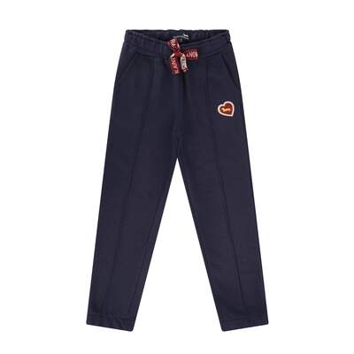 Harmont & Blaine - Brushed fleece trousers with heart embroidery
