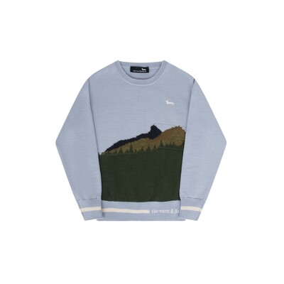Harmont & Blaine - Crew-neck sweater with landscape inlay