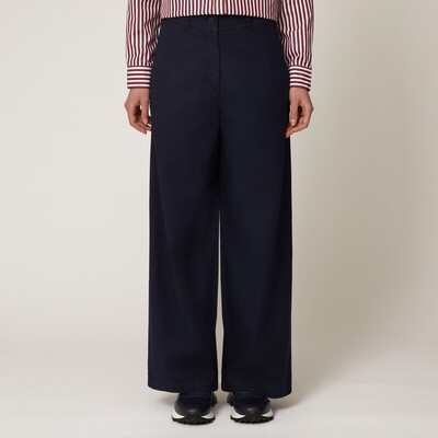 Harmont & Blaine - Linen & cotton blend high-waisted trousers