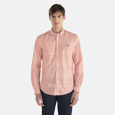 Harmont & Blaine - Striped shirt with contrasting interior