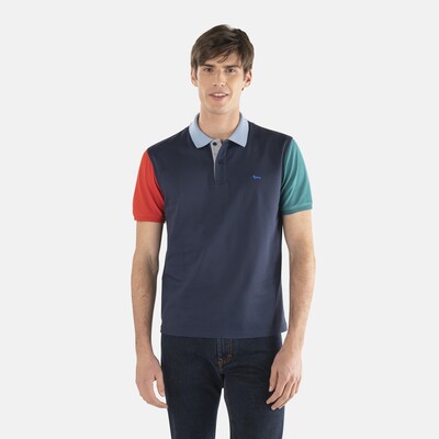 Harmont & Blaine - Polo shirt with contrasting collar and sleeves