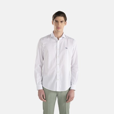 Harmont & Blaine - Five-fabric patchwork poplin shirt