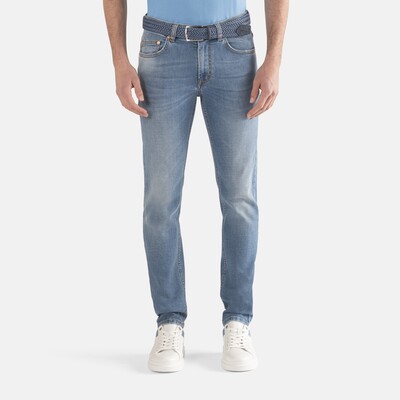 Harmont & Blaine - Light-coloured five-pocket jeans with worn effect