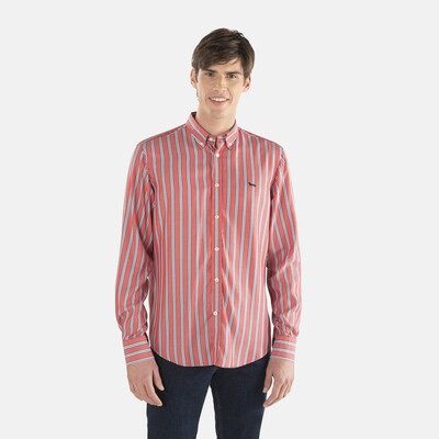 Harmont & Blaine - Striped shirt with contrasting inner details
