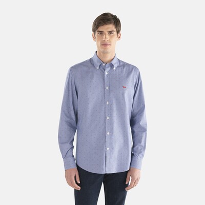 Harmont & Blaine - Houndstooth shirt with contrasting inserts