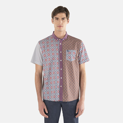 Harmont & Blaine - Short-sleeved patchwork shirt