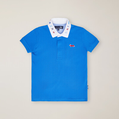 Harmont & Blaine - Pique polo shirt with embroidered collar