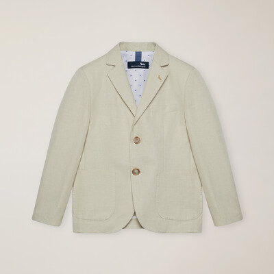 Harmont & Blaine - Linen-blend jacket with pin